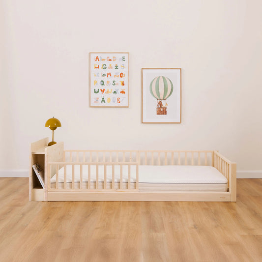 letto montessori con testiera