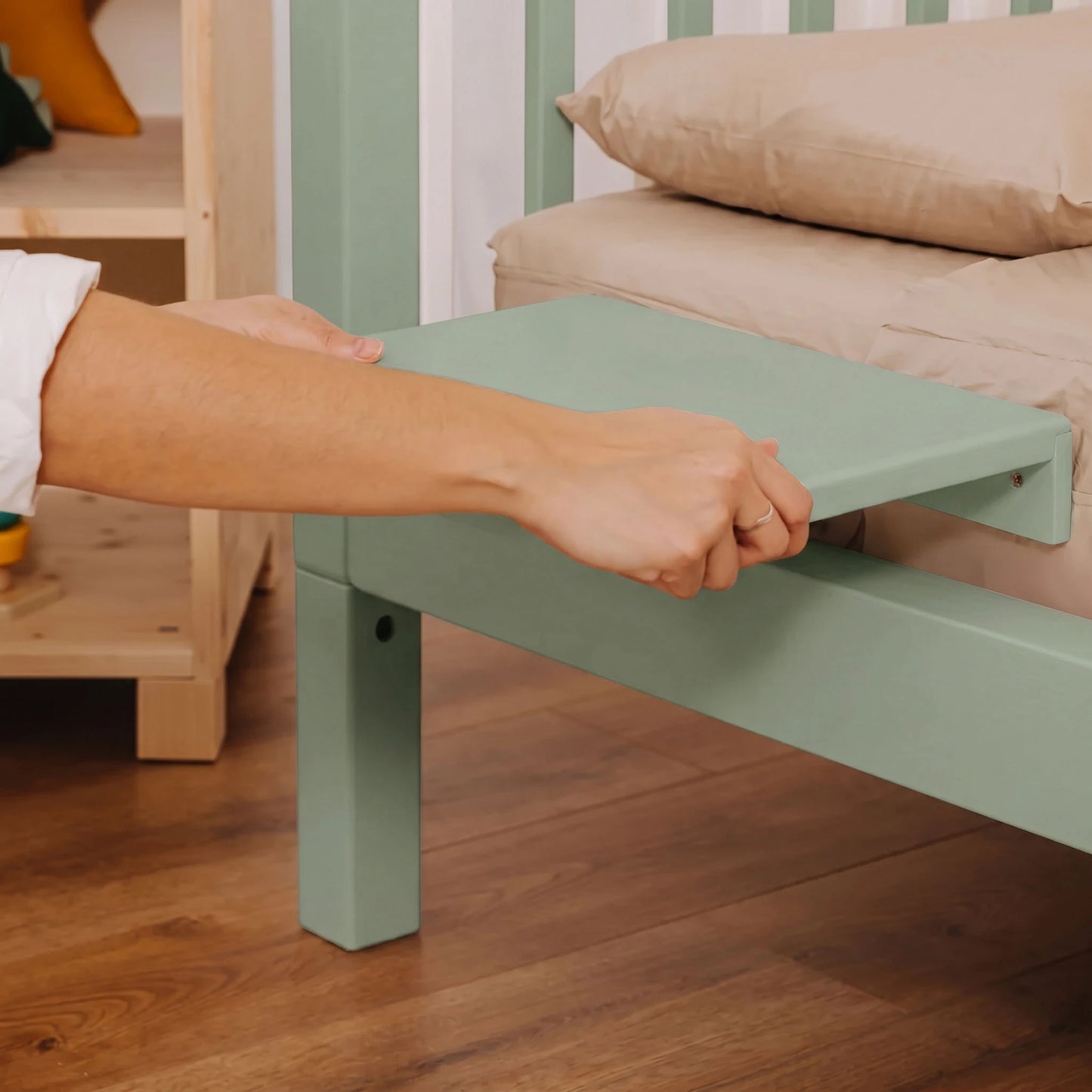 Comodino bio paint per letto evolutivo zero+ Felce