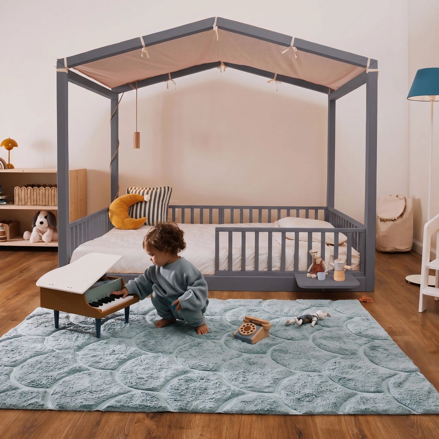 Comodino bio paint per letto evolutivo zero+ Pioggia