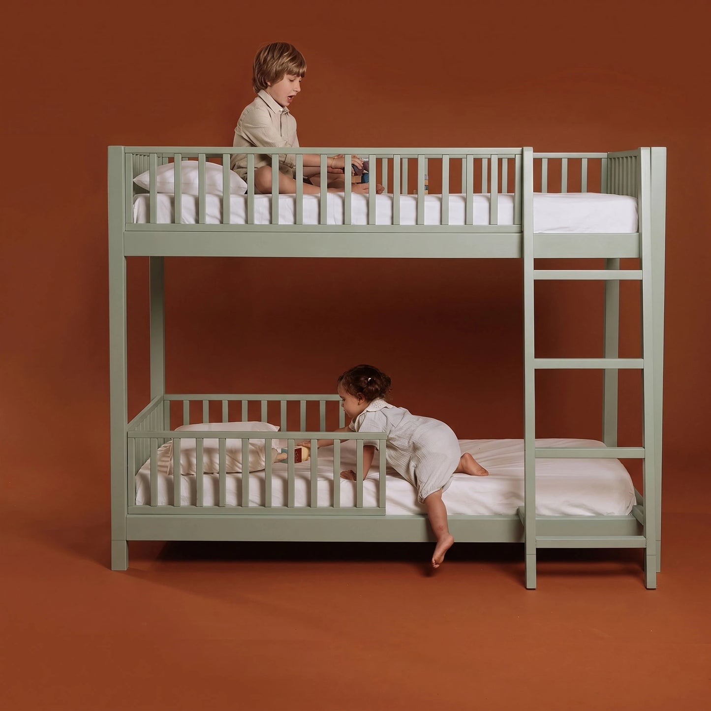 Letto a castello evolutivo zero+ Duo bio paint Felce