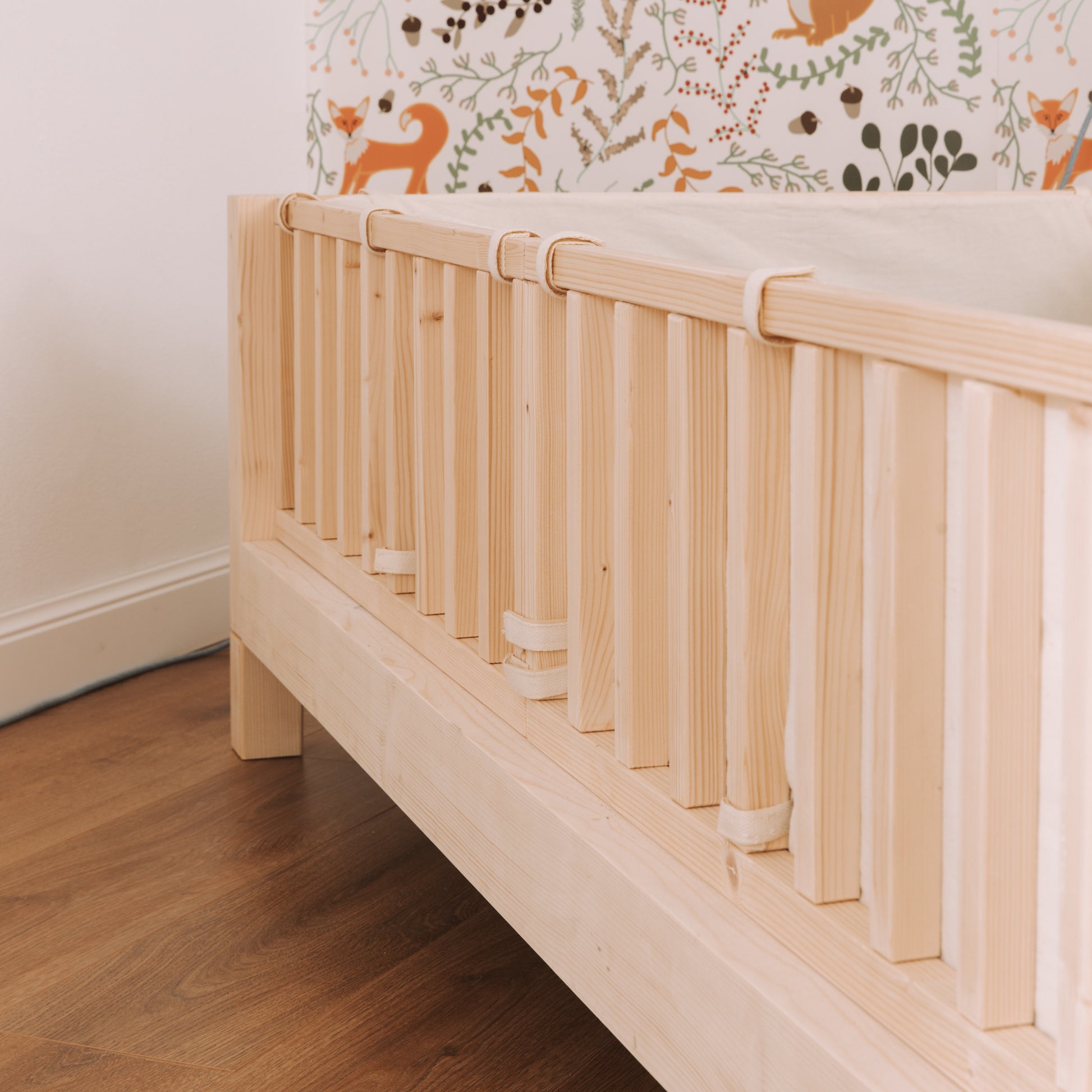 Paracolpi Per Lettino Neonato - Set 3 Pezzi In Velluto, Antigraffio E Anticollisione, Grigio - Foto 8