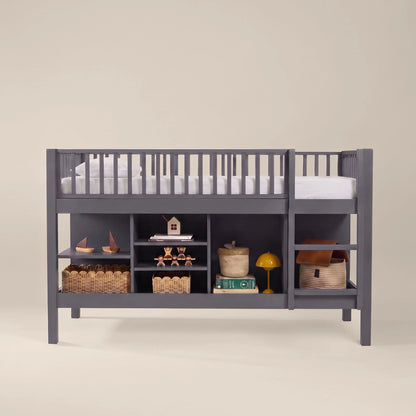 Letto a soppalco mezza altezza evolutivo zero+ Up bio paint Pioggia
