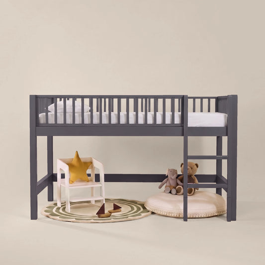 Letto a soppalco mezza altezza evolutivo zero+ Up bio paint Pioggia
