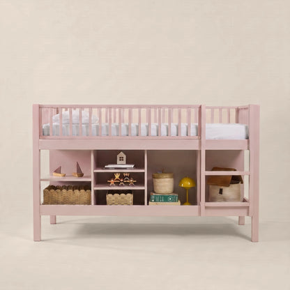 Letto a soppalco mezza altezza evolutivo zero+ Up bio paint Argilla