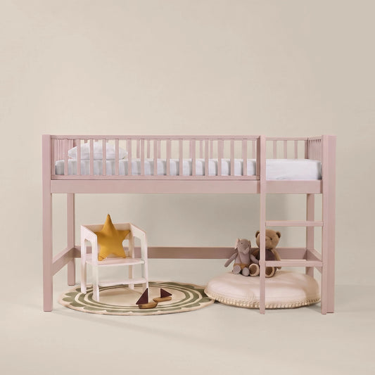 Letto a soppalco mezza altezza evolutivo zero+ Up bio paint Argilla