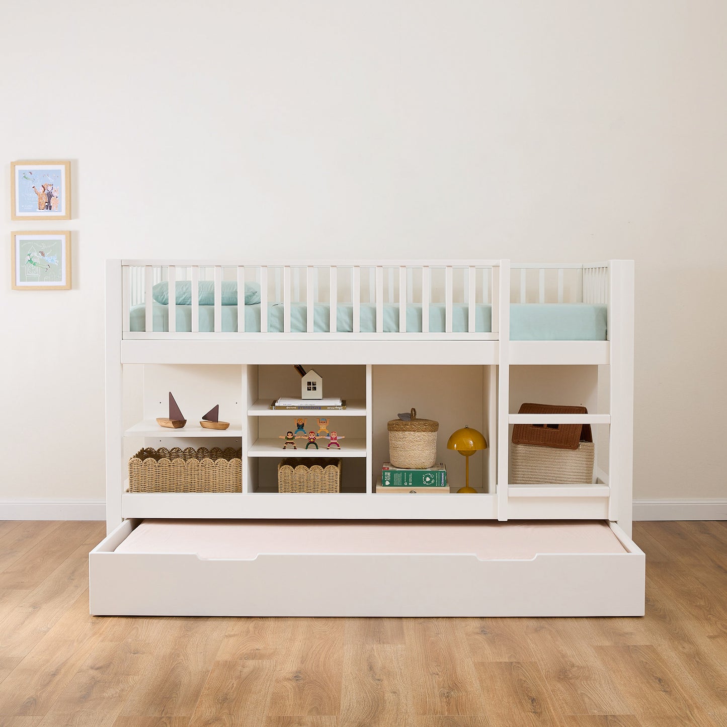 Letto a soppalco mezza altezza evolutivo zero+ Up bio paint