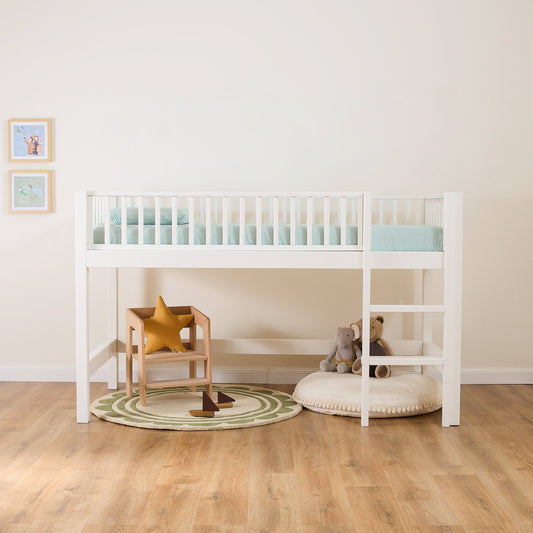 Letto a soppalco mezza altezza evolutivo zero+ Up bio paint