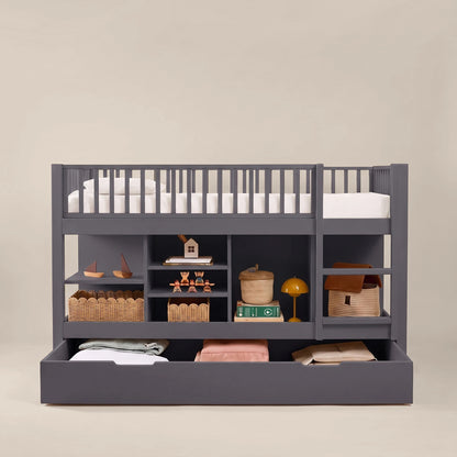 Letto a soppalco mezza altezza evolutivo zero+ Up bio paint Pioggia