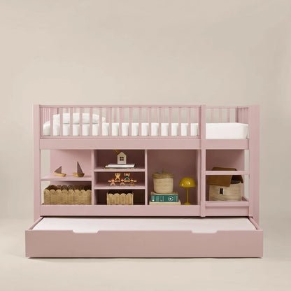 Letto a soppalco mezza altezza evolutivo zero+ Up bio paint Argilla