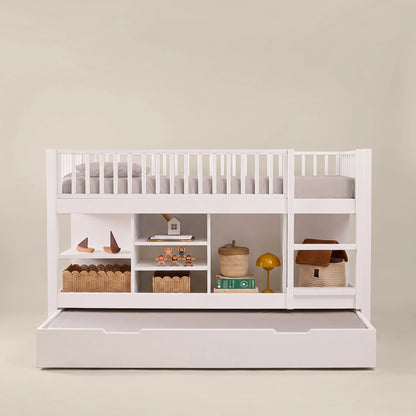 Letto a soppalco mezza altezza evolutivo zero+ Up bio paint Bianco
