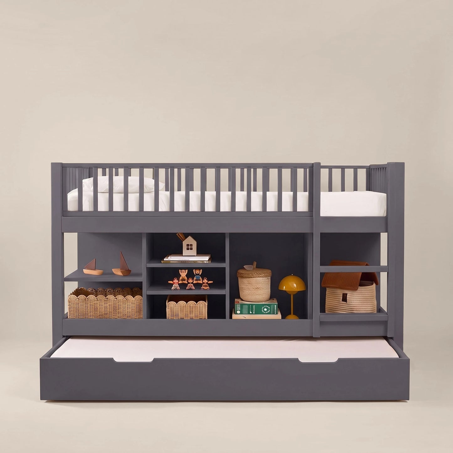 Letto a soppalco mezza altezza evolutivo zero+ Up bio paint Pioggia