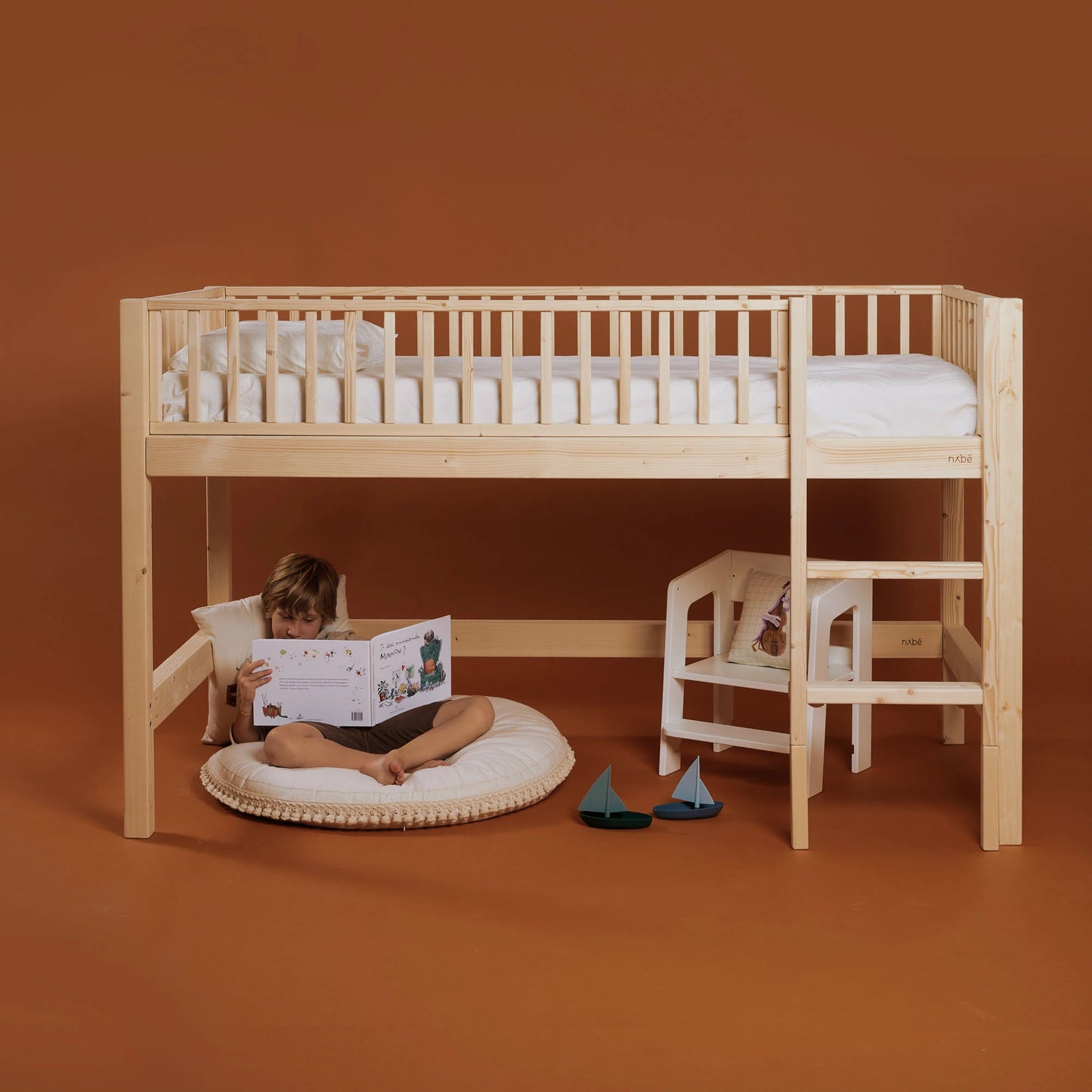 Letto a soppalco mezza altezza evolutivo zero+ Up