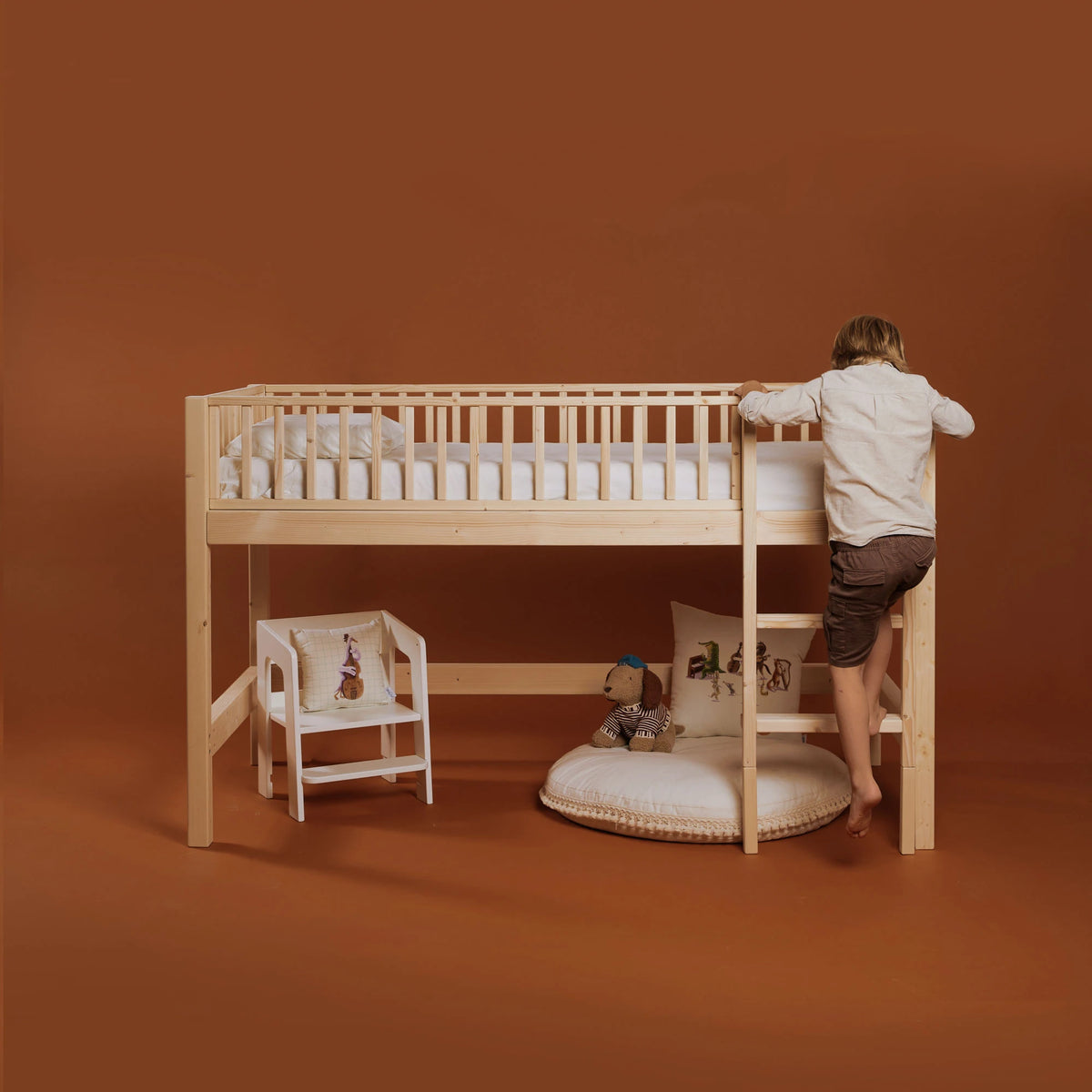 Letto a soppalco mezza altezza evolutivo zero+ Up