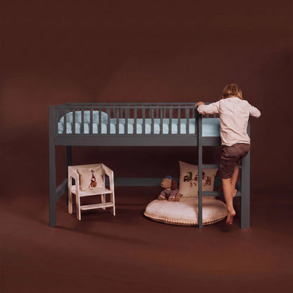 Letto a soppalco mezza altezza evolutivo zero+ Up bio paint Pioggia