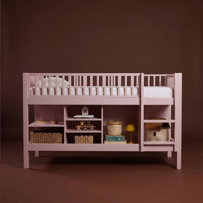 Letto a soppalco mezza altezza evolutivo zero+ Up bio paint Argilla