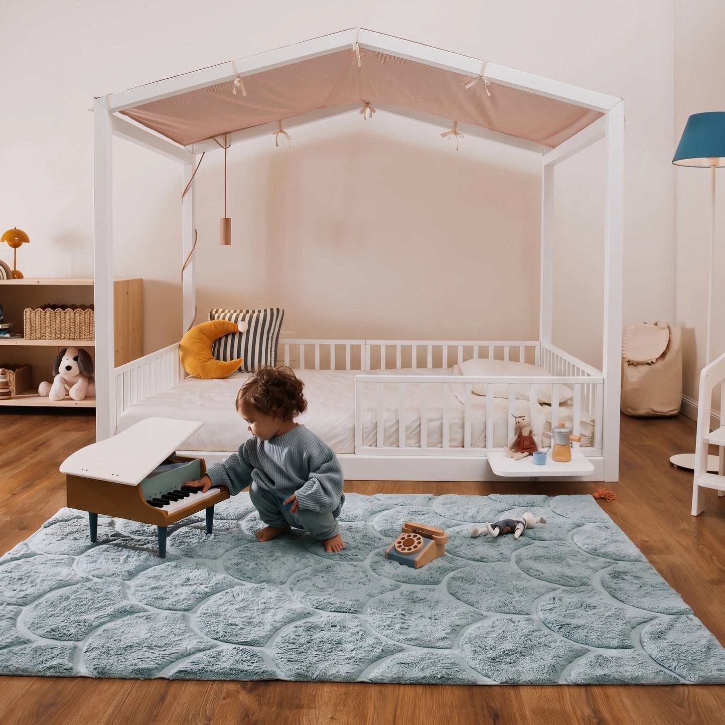 Comodino bio paint Bianco per letto evolutivo zero+