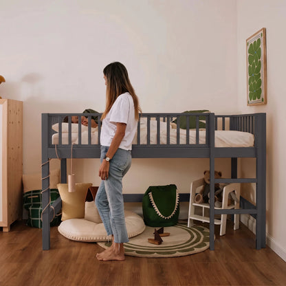 Letto a soppalco mezza altezza evolutivo zero+ Up bio paint Pioggia
