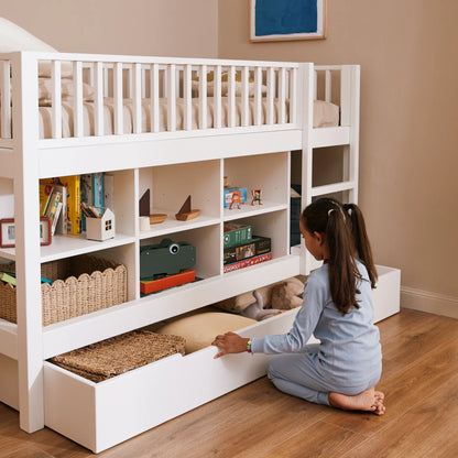 Letto a soppalco mezza altezza evolutivo zero+ Up bio paint