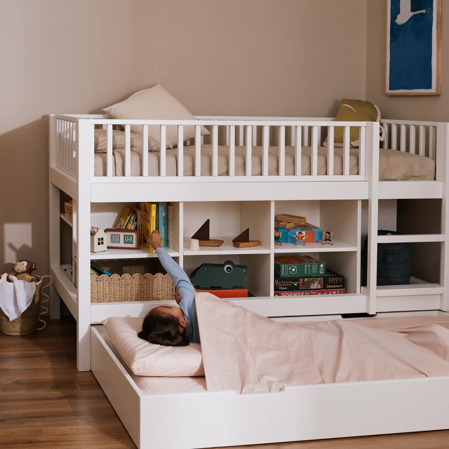 Letto a soppalco mezza altezza evolutivo zero+ Up bio paint