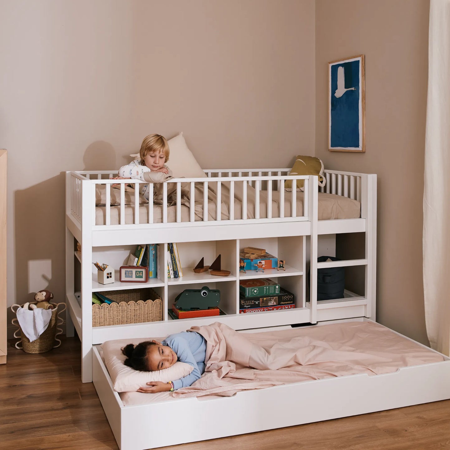 Letto a soppalco mezza altezza evolutivo zero+ Up bio paint