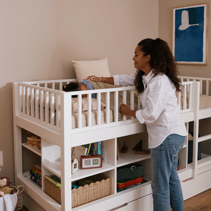 Letto a soppalco mezza altezza evolutivo zero+ Up bio paint