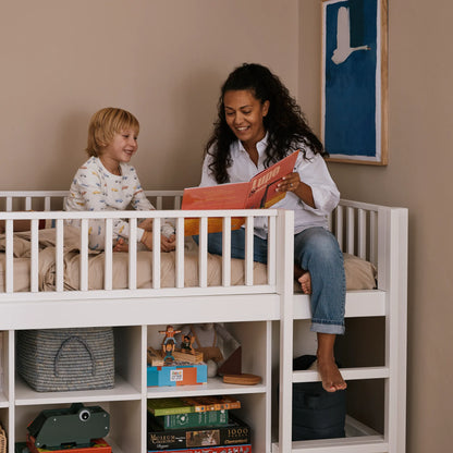 Letto a soppalco mezza altezza evolutivo zero+ Up bio paint