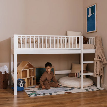 Letto a soppalco mezza altezza evolutivo zero+ Up bio paint