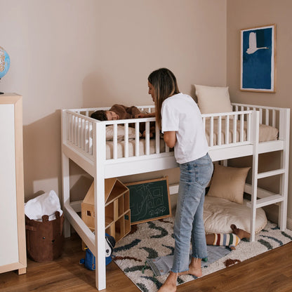 Letto a soppalco mezza altezza evolutivo zero+ Up bio paint