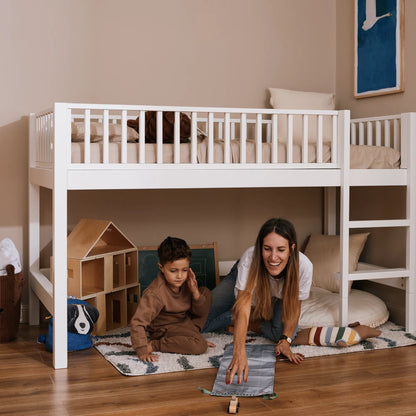 Letto a soppalco mezza altezza evolutivo zero+ Up bio paint
