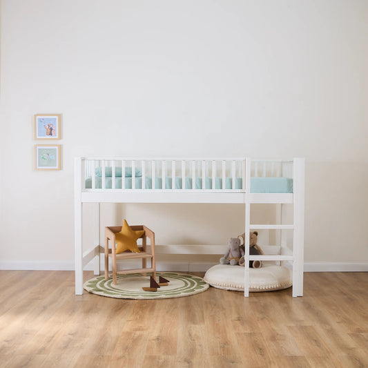 Letto a soppalco mezza altezza evolutivo zero+ Up bio paint