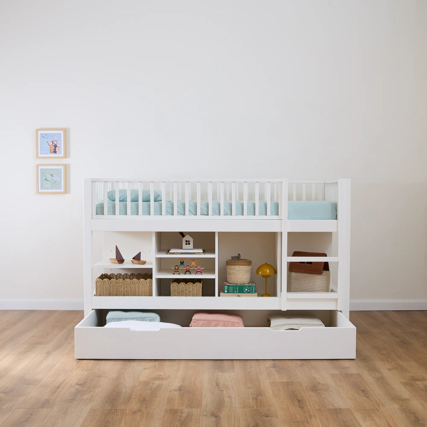 Letto a soppalco mezza altezza evolutivo zero+ Up bio paint