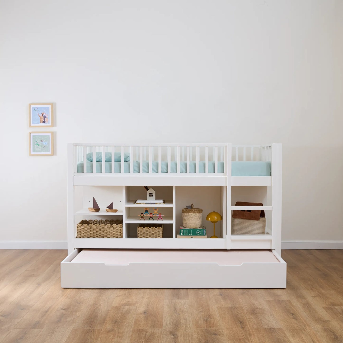 Letto a soppalco mezza altezza evolutivo zero+ Up bio paint