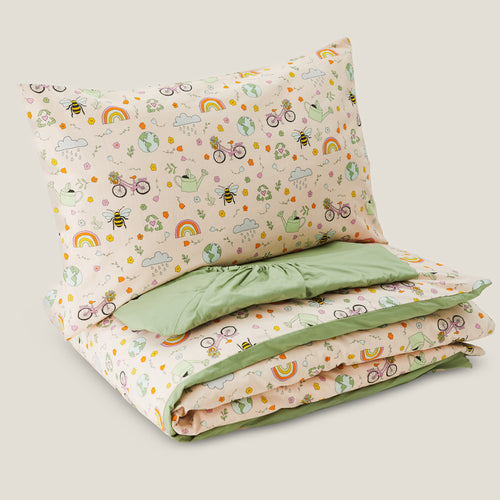 Set copripiumino Ama il tuo pianeta