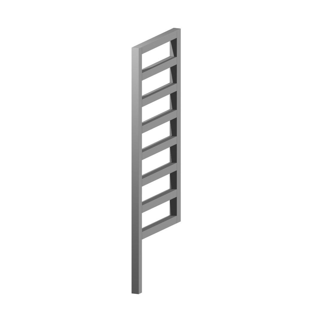 2x Fianchi h 78cm a terra (per ripiani 80cm)
