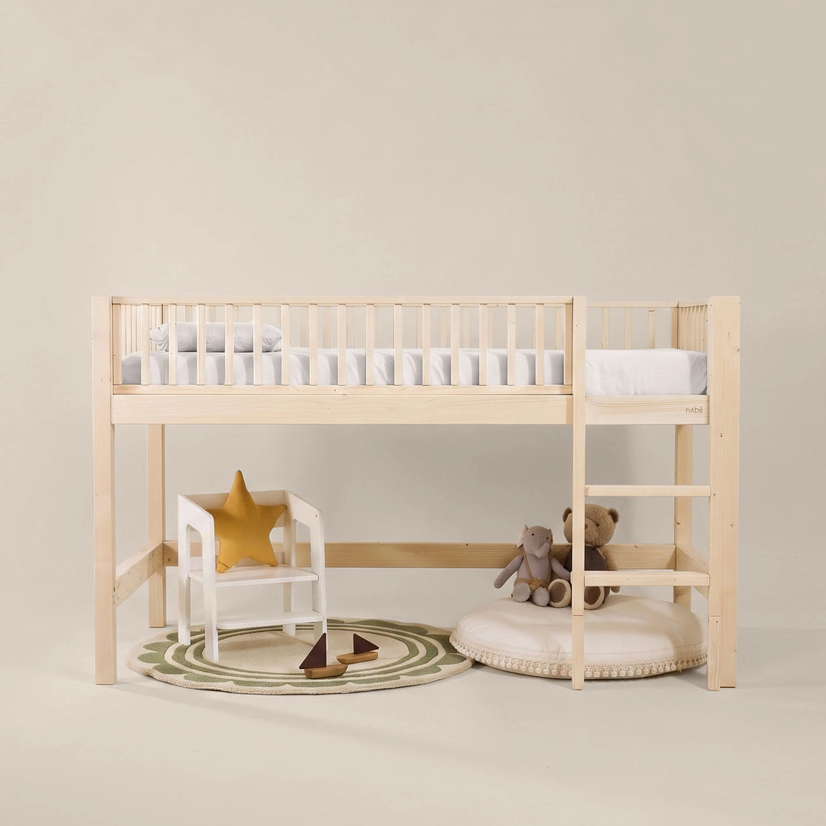 Letto a soppalco mezza altezza evolutivo zero+ Up