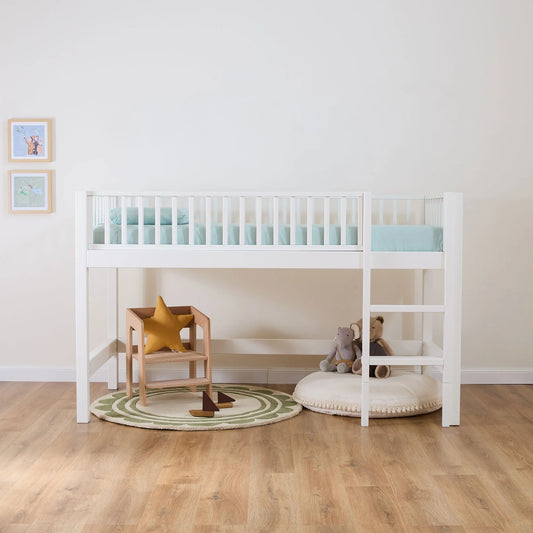 Letto a soppalco mezza altezza evolutivo zero+ Up bio paint