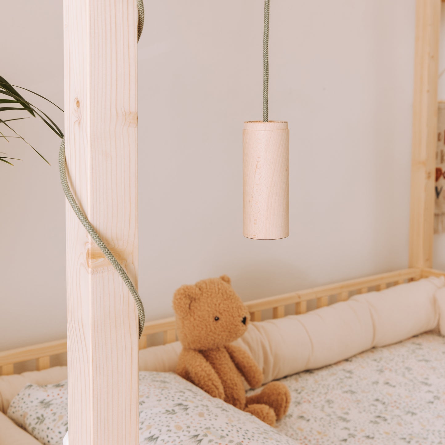 abat-jpur per bambini in legno con cavo in lino e cotone per letto montessoriano zero+
