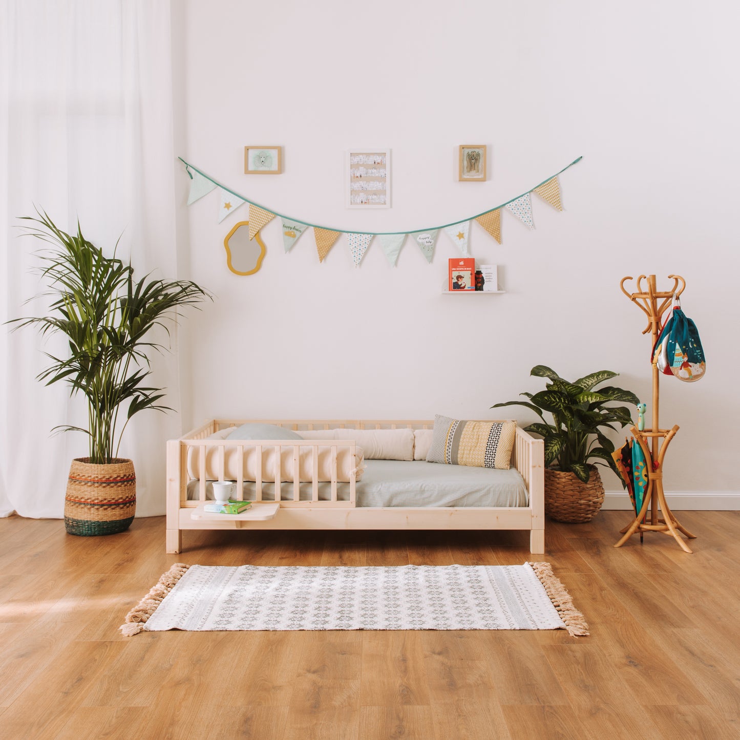 letto per bambini in legno con kit piedini nabè made in italy